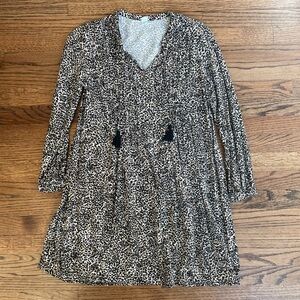 Old Navy Leopard Print Long Sleeve Dress